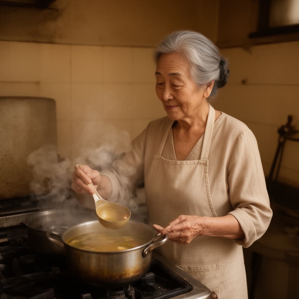 汤勺里照着的影子